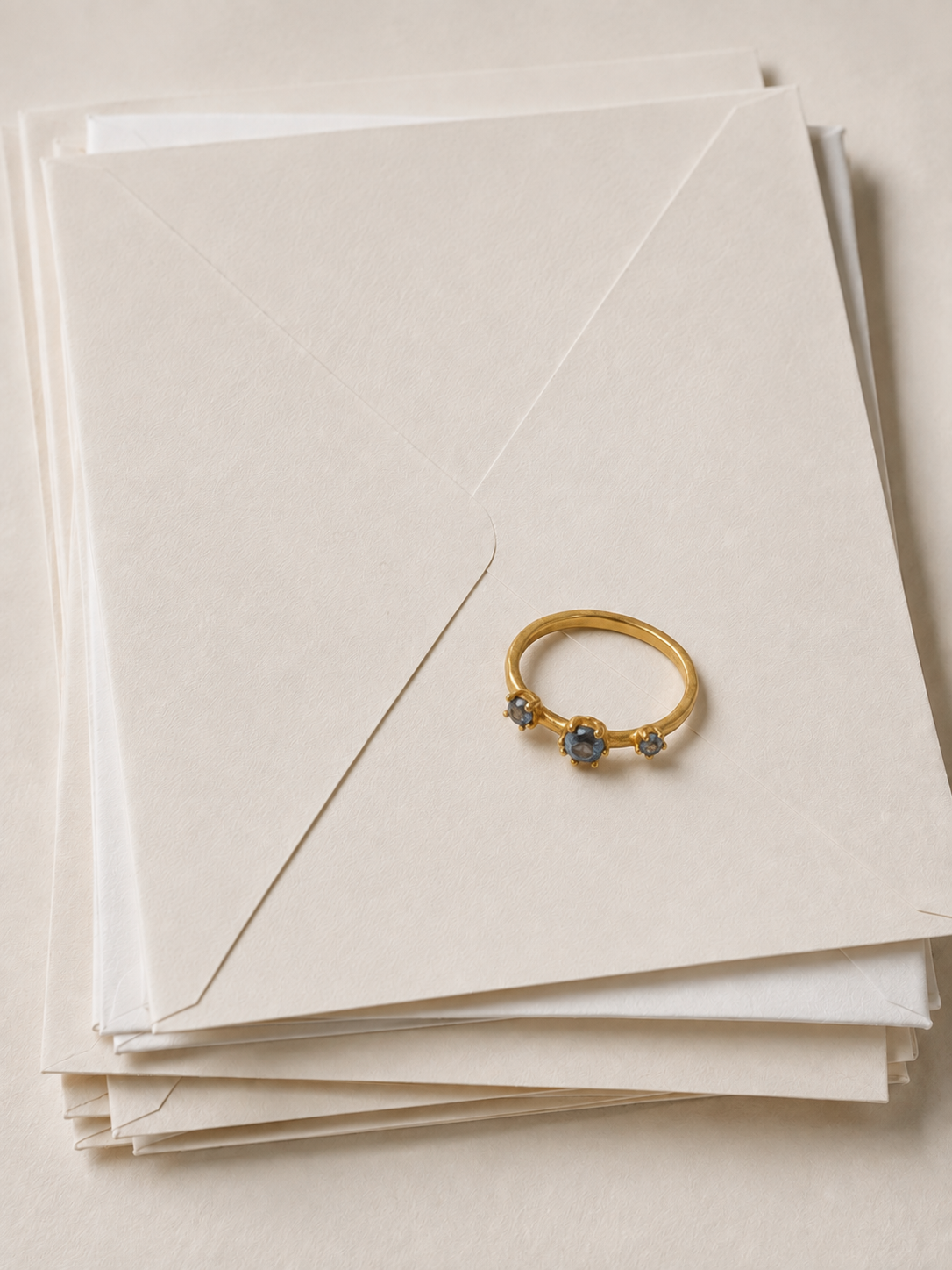 Topaz Triplex Flower Ring