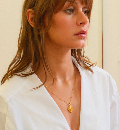 Angel With Diamond Stars Necklace