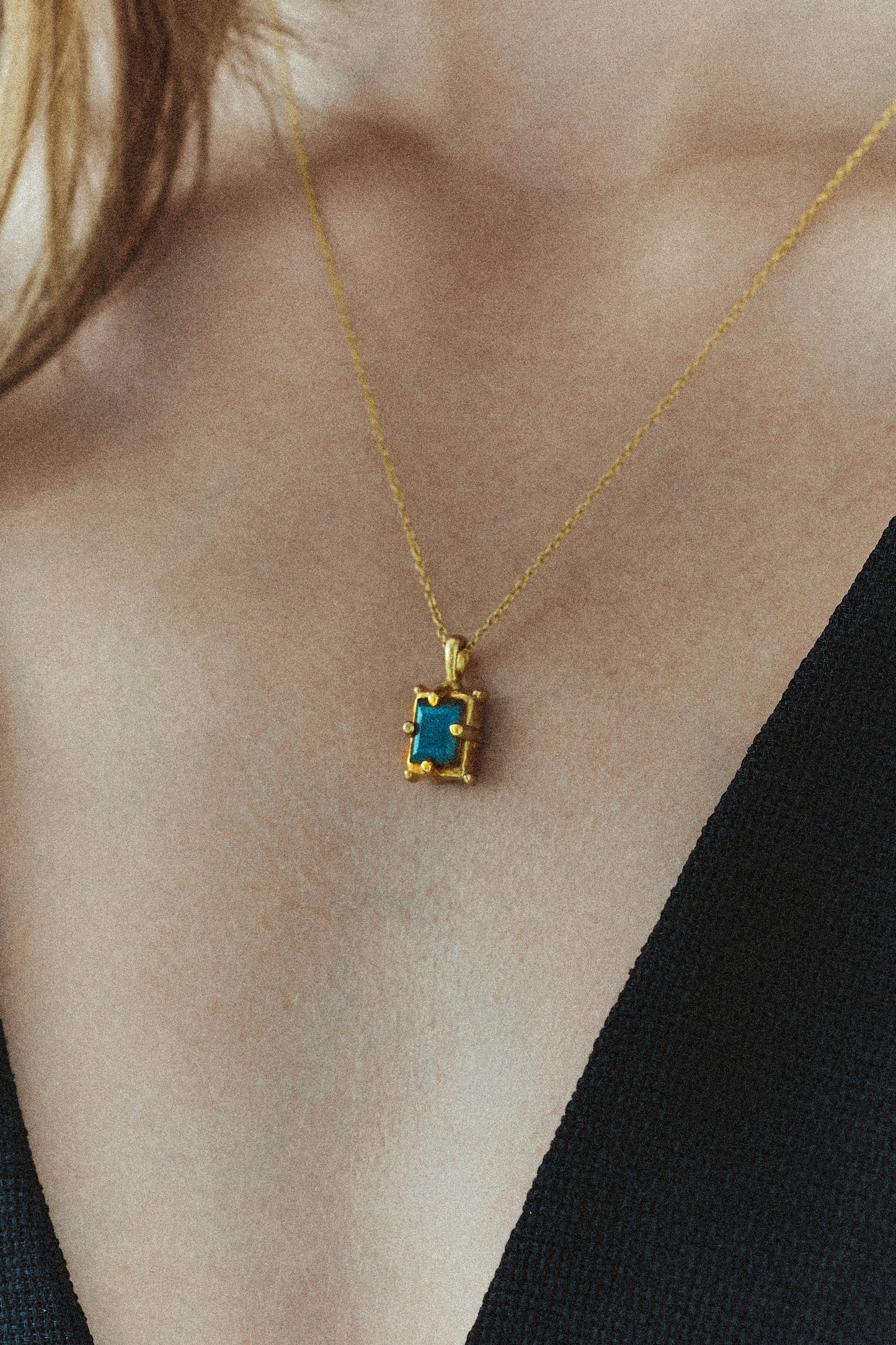 Square Labradorite Pendant