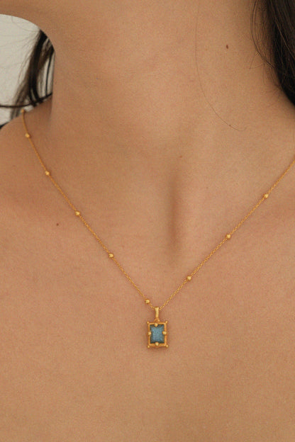 Square Labradorite Pendant