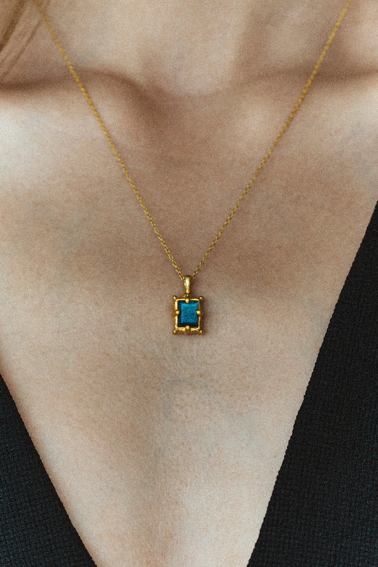 Square Labradorite Pendant