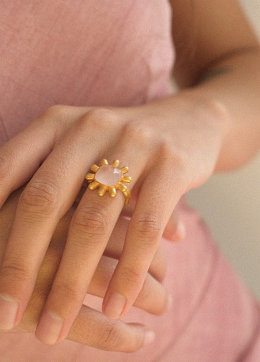 Daisy Rose Quartz Ring