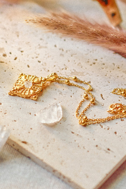 Moonstone Cross Pendant