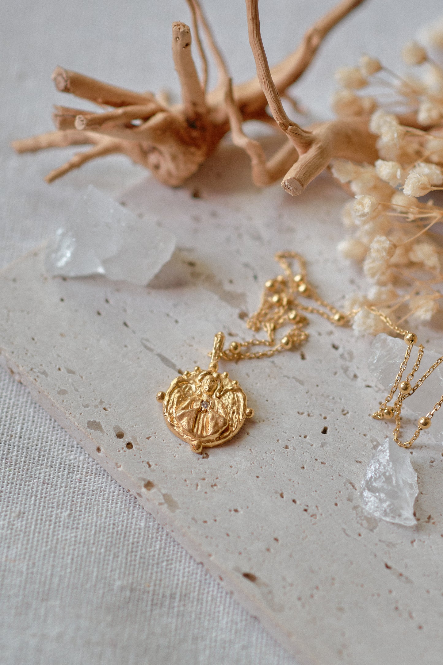 Angel Heart Round Pendant