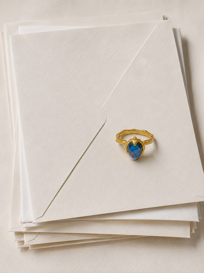 Labradorite Tear Ring
