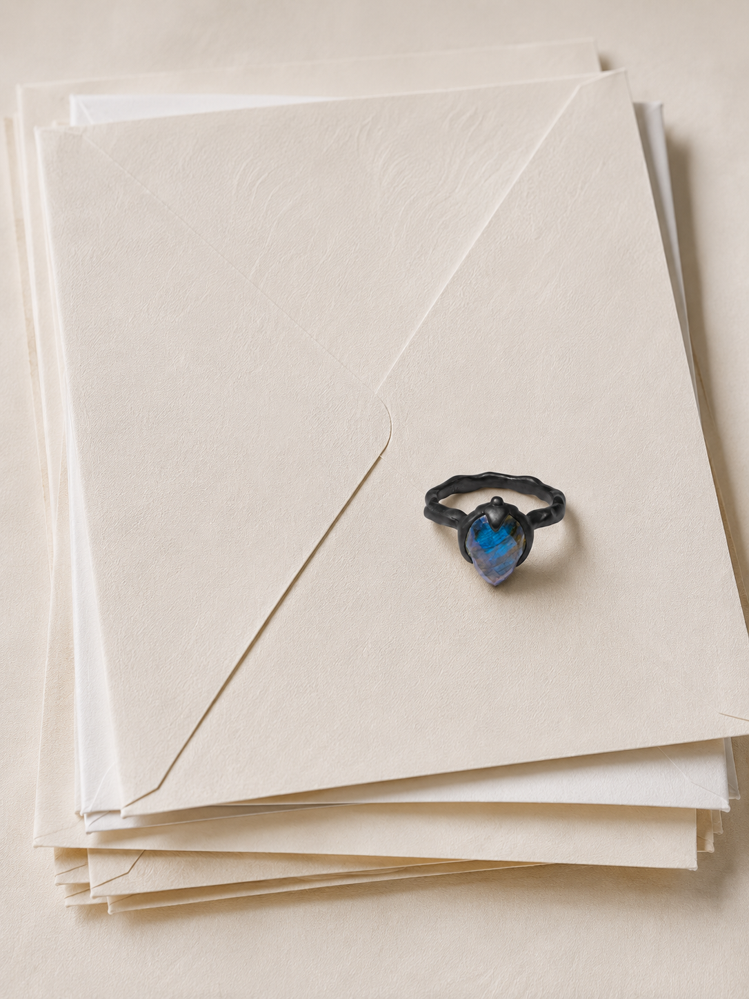 Labradorite Tear Ring