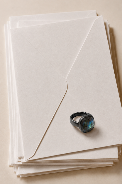 Square Labradorite Ring
