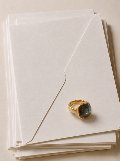 Square Labradorite Ring