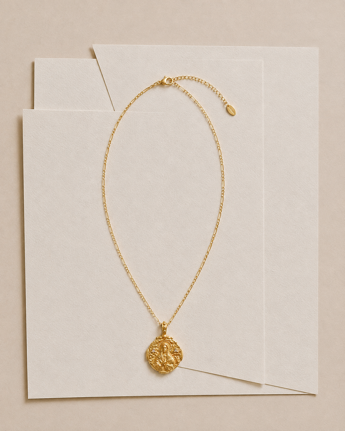 Virgin Mary Diamond Pendant