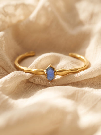 Labradorite crystal cuff bracelet
