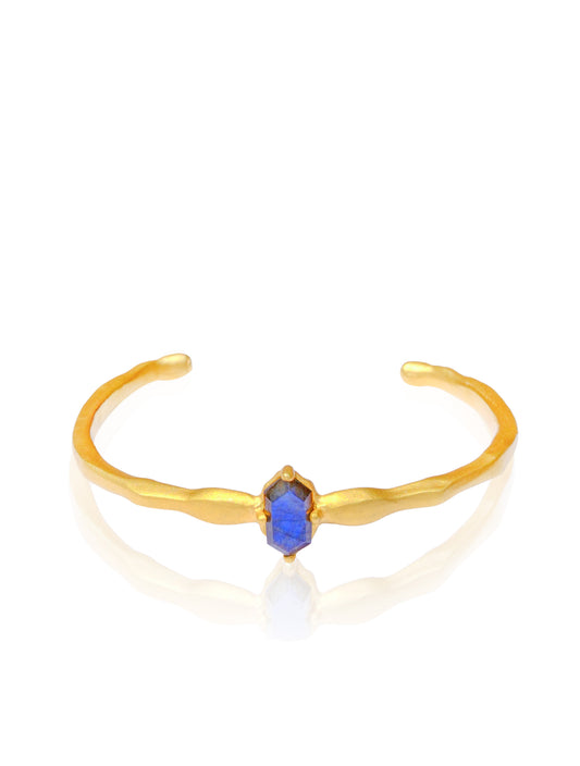 Labradorite crystal cuff bracelet