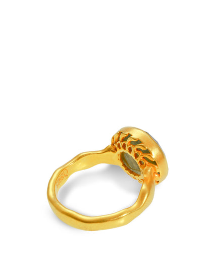 Round Labradorite Ring