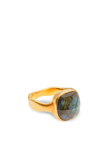 Square Labradorite Ring