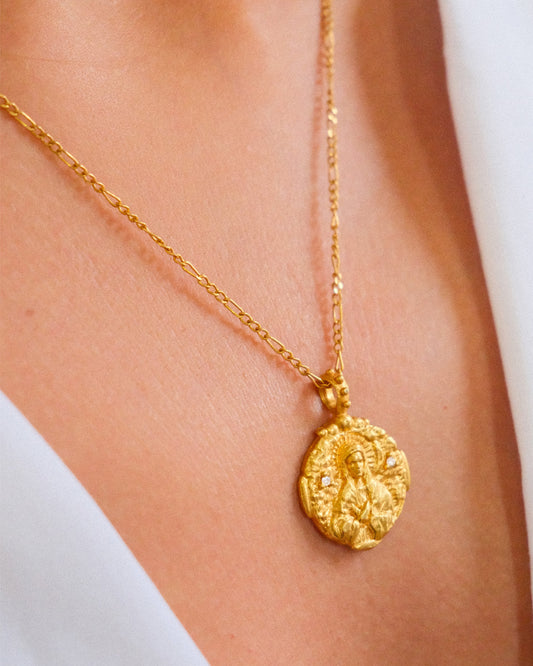 Virgin Mary Diamond Pendant