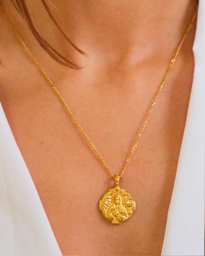 Virgin Mary Diamond Pendant