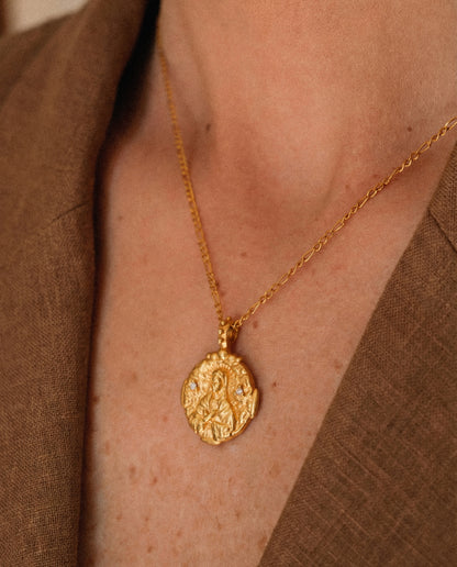 Virgin Mary Diamond Pendant