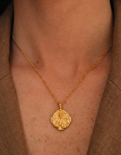 Virgin Mary Diamond Pendant